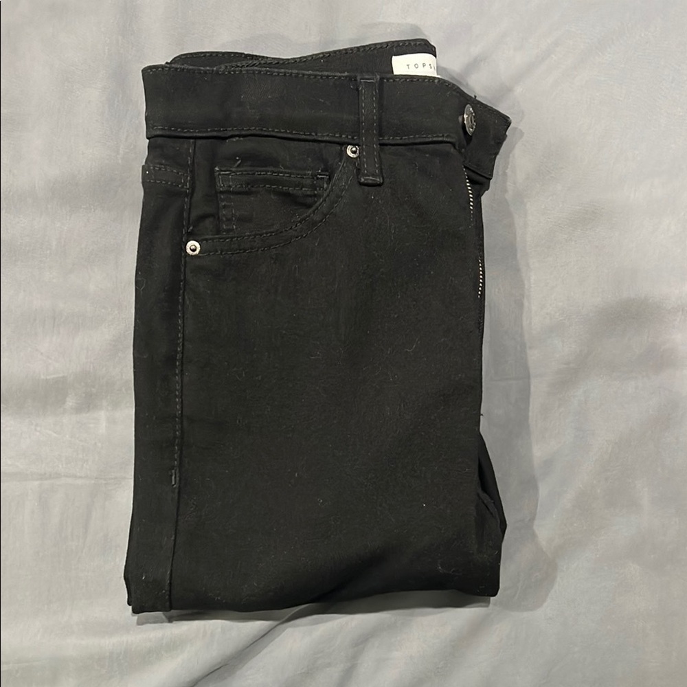 Topshop pure black Jamie jeans - size 30 tall